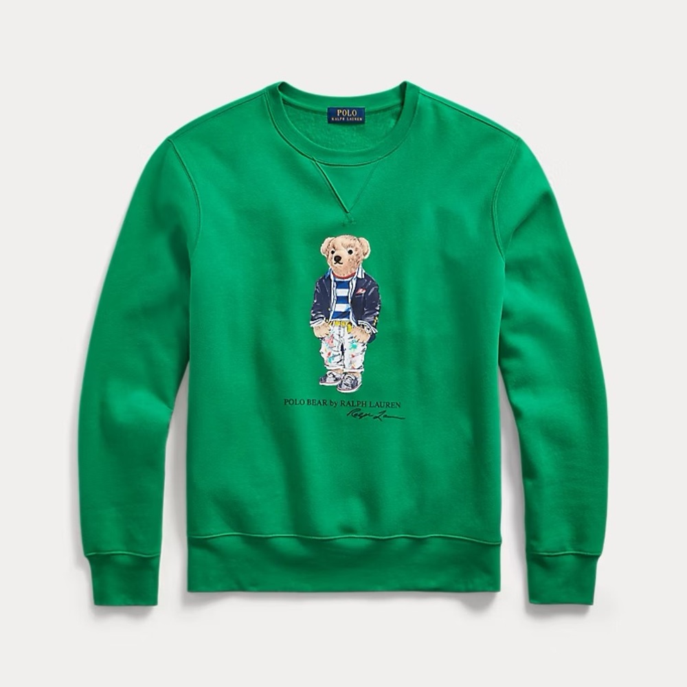 Polo by Ralph Lauren Green Polo Bear Crewneck Sweatshirt - Men's